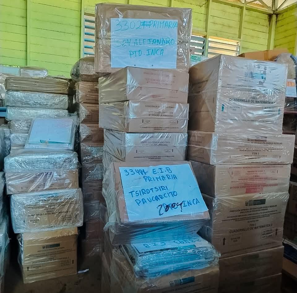 UGEL Puerto Inca inicia la Distribución de más de 30 mil Materiales Educativos para inicio de clases